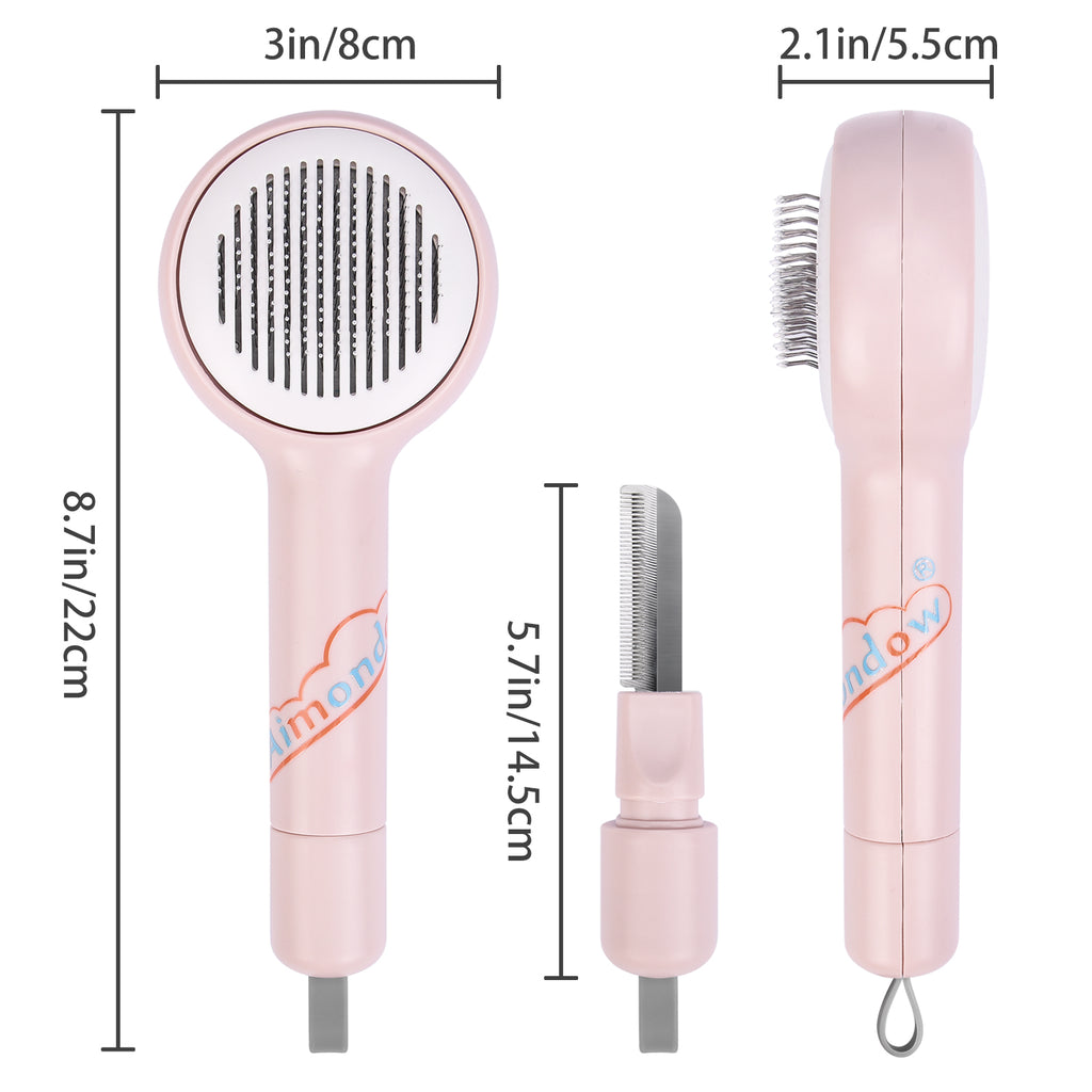 Aimondow Dog Brush Self Cleaning Slicker Brushes for Dogs Cats Grooming Brush Shedding Tools for Massage Removes Loose Undercoat Mats Tangled for Short Long Hair Puppy Kitten