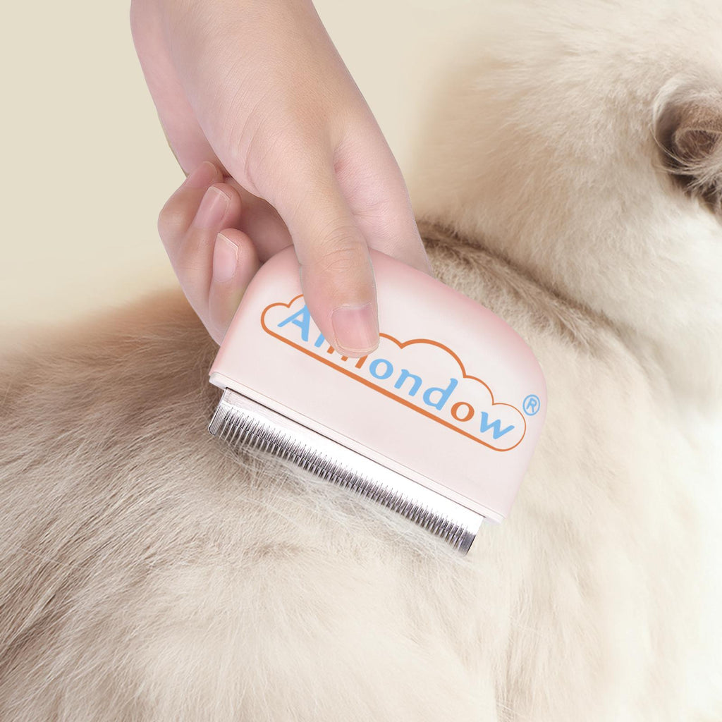 Aimondow Cat Comb Cat Brush for Shedding Grooming Hair Removal Shell C